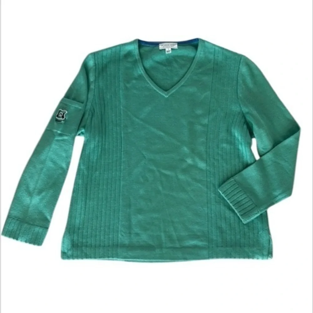 St. John by Marie Gray size small green sweater wool blend